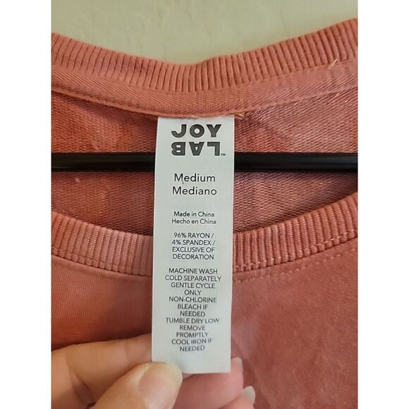 Joylab womens‎ medium long sleeve shirt thumbies rayon soft pullover lightweight - Picture 4 of 6